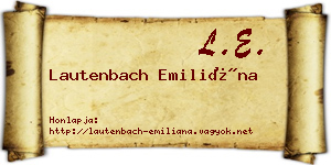 Lautenbach Emiliána névjegykártya